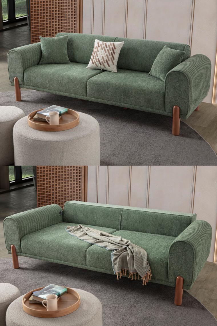Edsy Home Armoni 3'lü Koltuk Takımı Yeşil