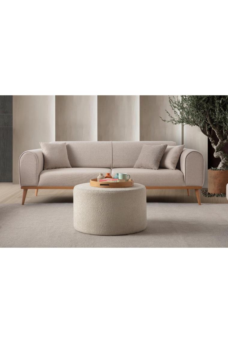 Edsy Home Rebull 3+3+1 Koltuk Takımı Sütlü Kahve