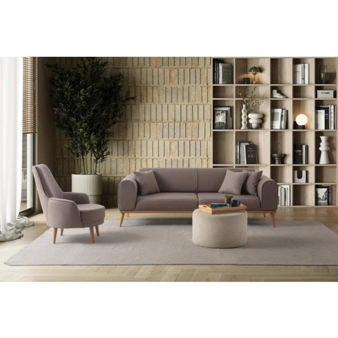 Edsy Home Rebull 3+3+1 Koltuk Takımı Kahverengi