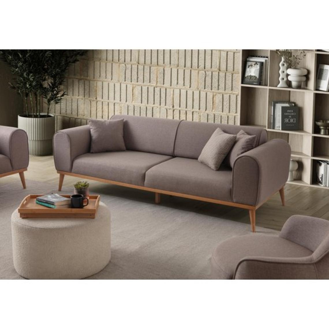 Edsy Home Rebull 3+1 Koltuk Takımı Kahverengi