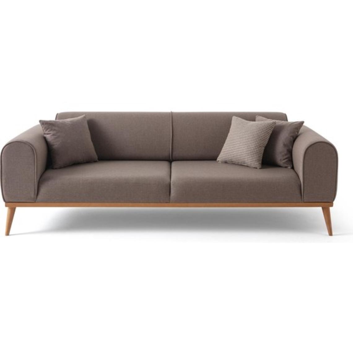 Edsy Home Rebull 3+3+1 Koltuk Takımı Kahverengi + Sütlü Kahve