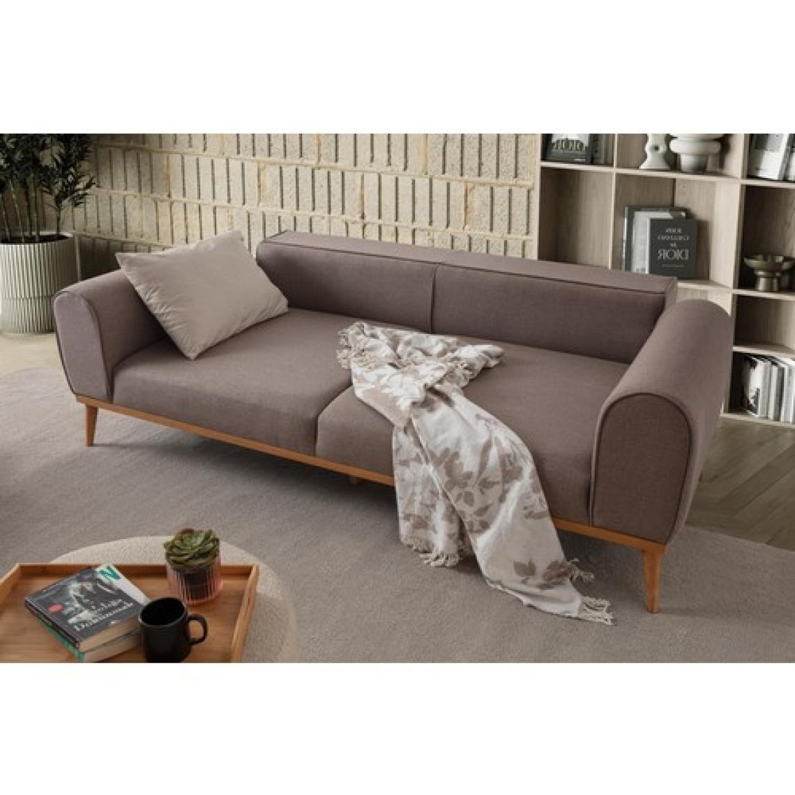 Edsy Home Rebull 3+3+1 Koltuk Takımı Kahverengi + Sütlü Kahve