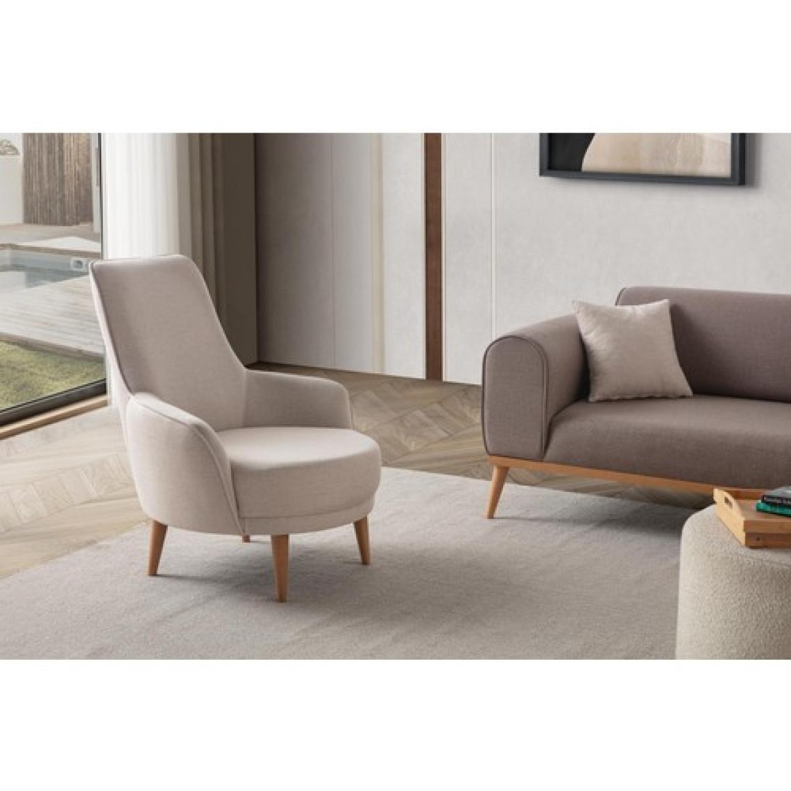 Edsy Home Rebull 3+3+1 Koltuk Takımı Kahverengi + Sütlü Kahve