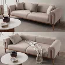 Edsy Home Edsy Home Riva 3'lü Koltuk Sütlü Kahve