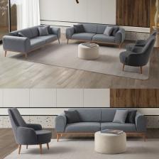 Edsy Home Rebull 3+3+1+1 Koltuk Takımı Gri Renk