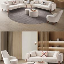 Edsy Home Armoni 3+3+1+1 Koltuk Takımı  Krem