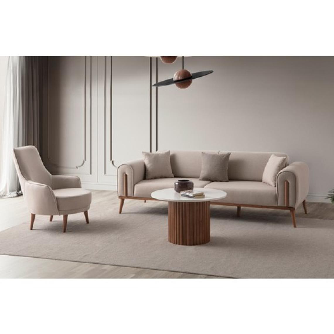 Edsy Home Riva 3+1 Koltuk Takımı Sütlü Kahve