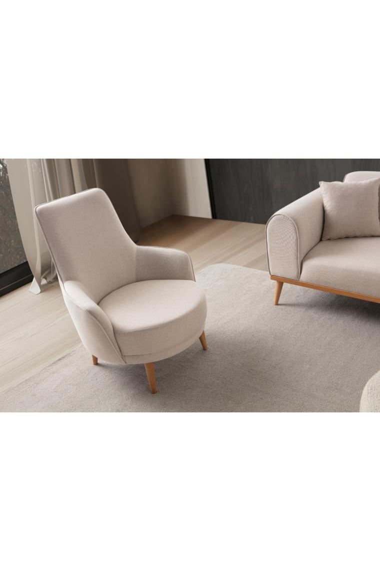 Edsy Home Rebull 3+3+1+1 Koltuk Takımı Sütlü Kahve