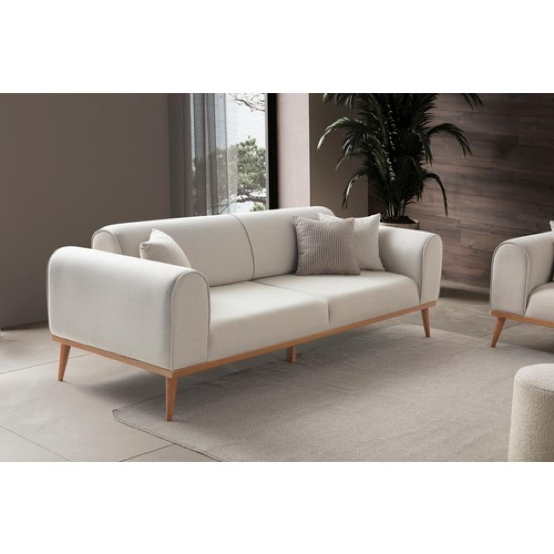 Edsy Home Rebul 3+3+1+1 Koltuk Takımı Krem Renk