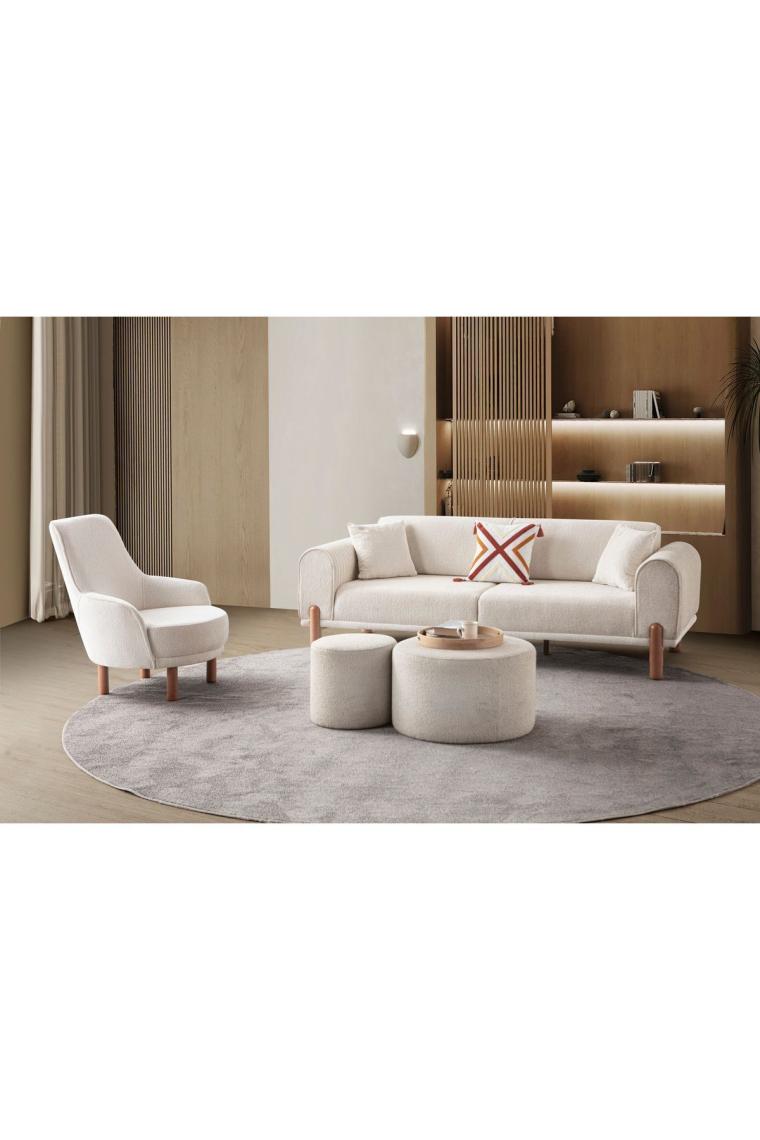Edsy Home Armoni 3+3+1 Koltuk Takımı Krem