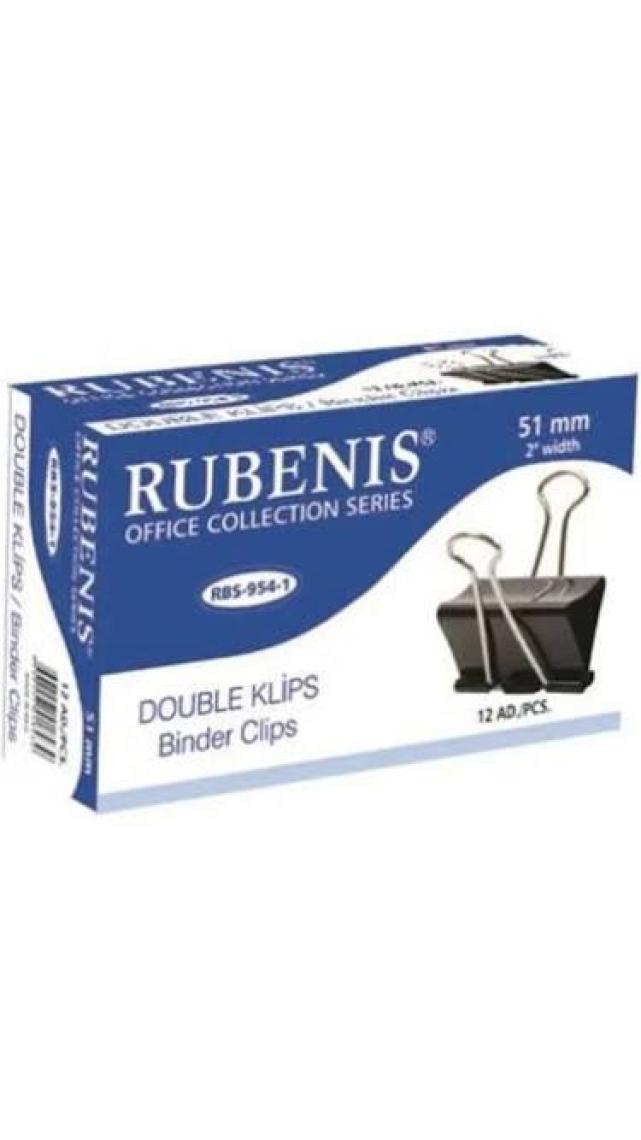 Rubenis 51 Mm Double Klips-12'Li