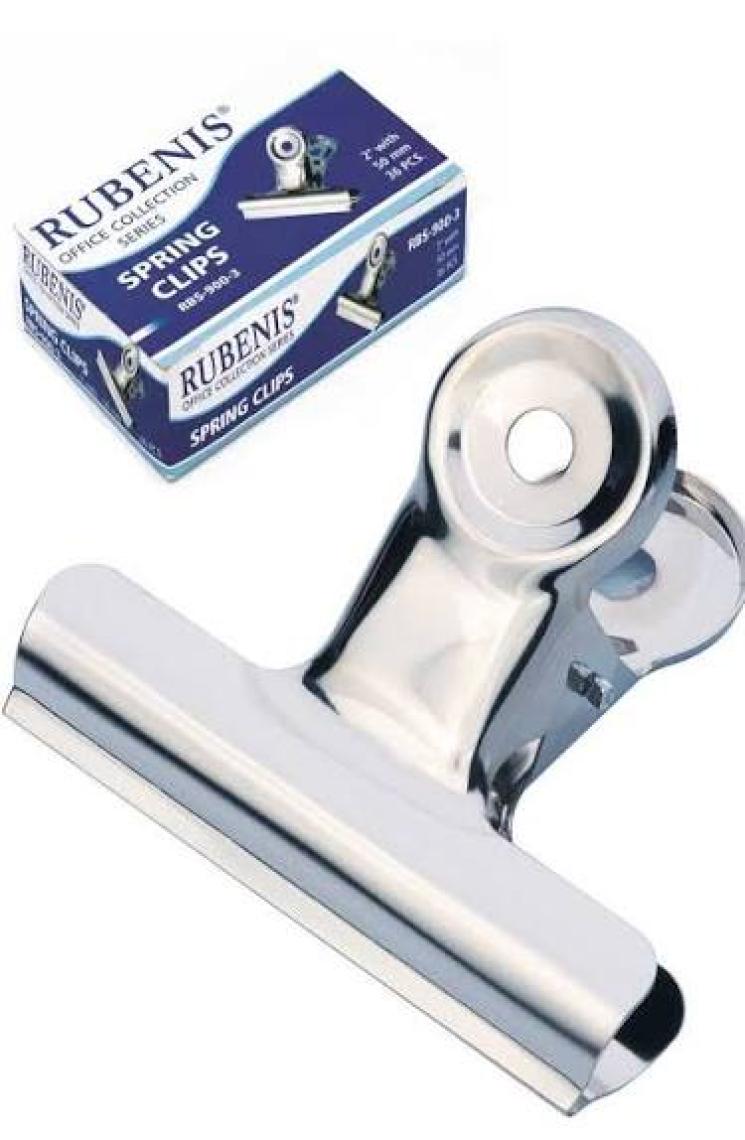Rubenis 51 Mm Askılı Maşa Klips-12'Li Yaylı Beyaz Kıskaç .
