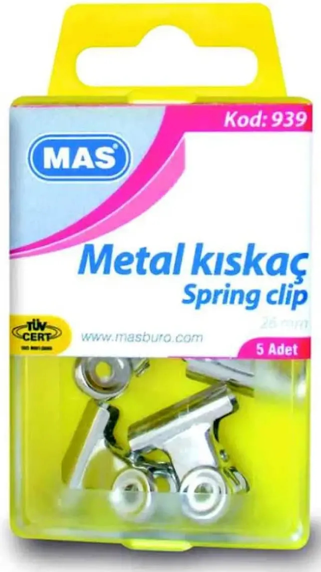 Mas 940 Yaylı Metal Kıskaç  30mm