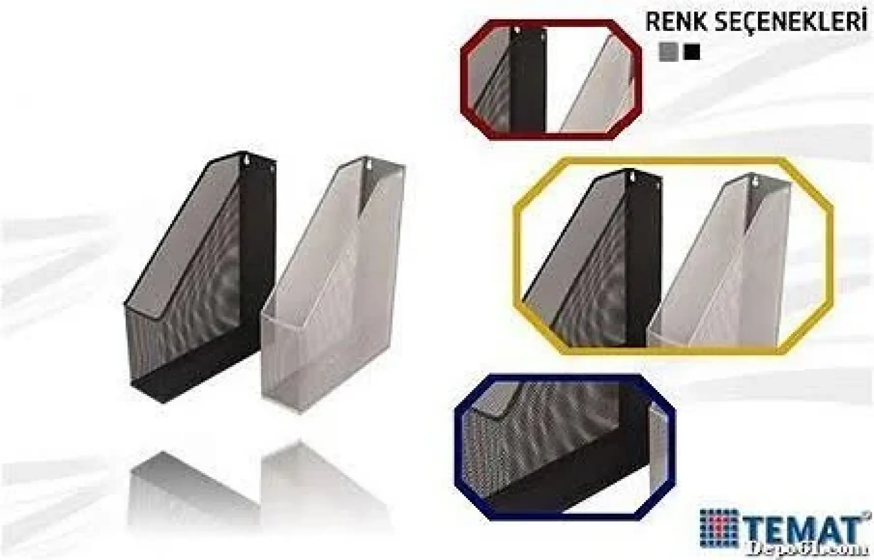 Temat 11157 Perfore Metal Magazinlik 6100 Siyah