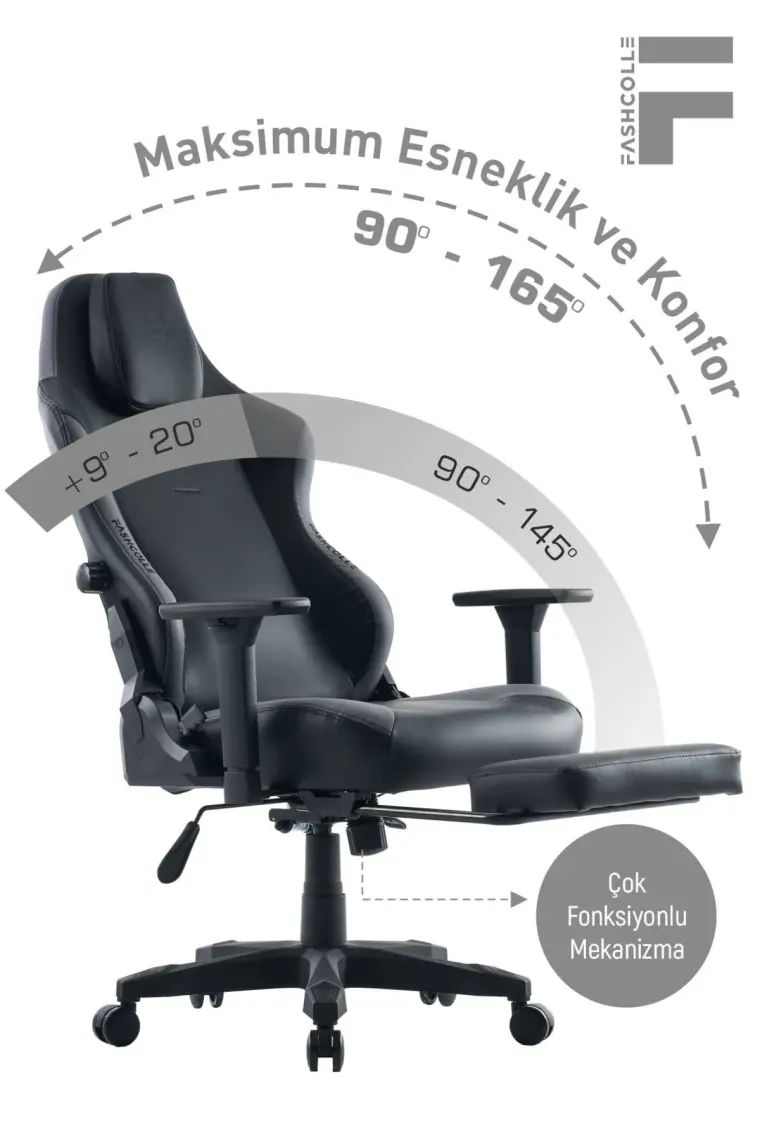 Fashcolle Globe Pro Black-Grey Oyuncu Koltuğu