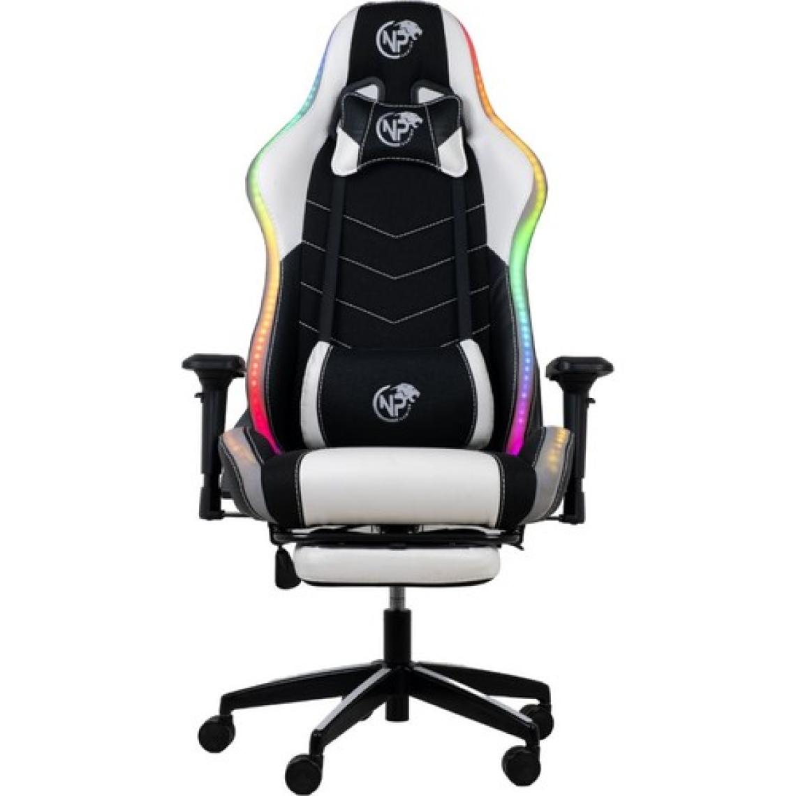 Npo GC3001BW Masaj Yastıklı, Rgb LED Işıklı, 4d Kolçaklı, Ayak Destekli Profesyonel Oyuncu Koltuğu