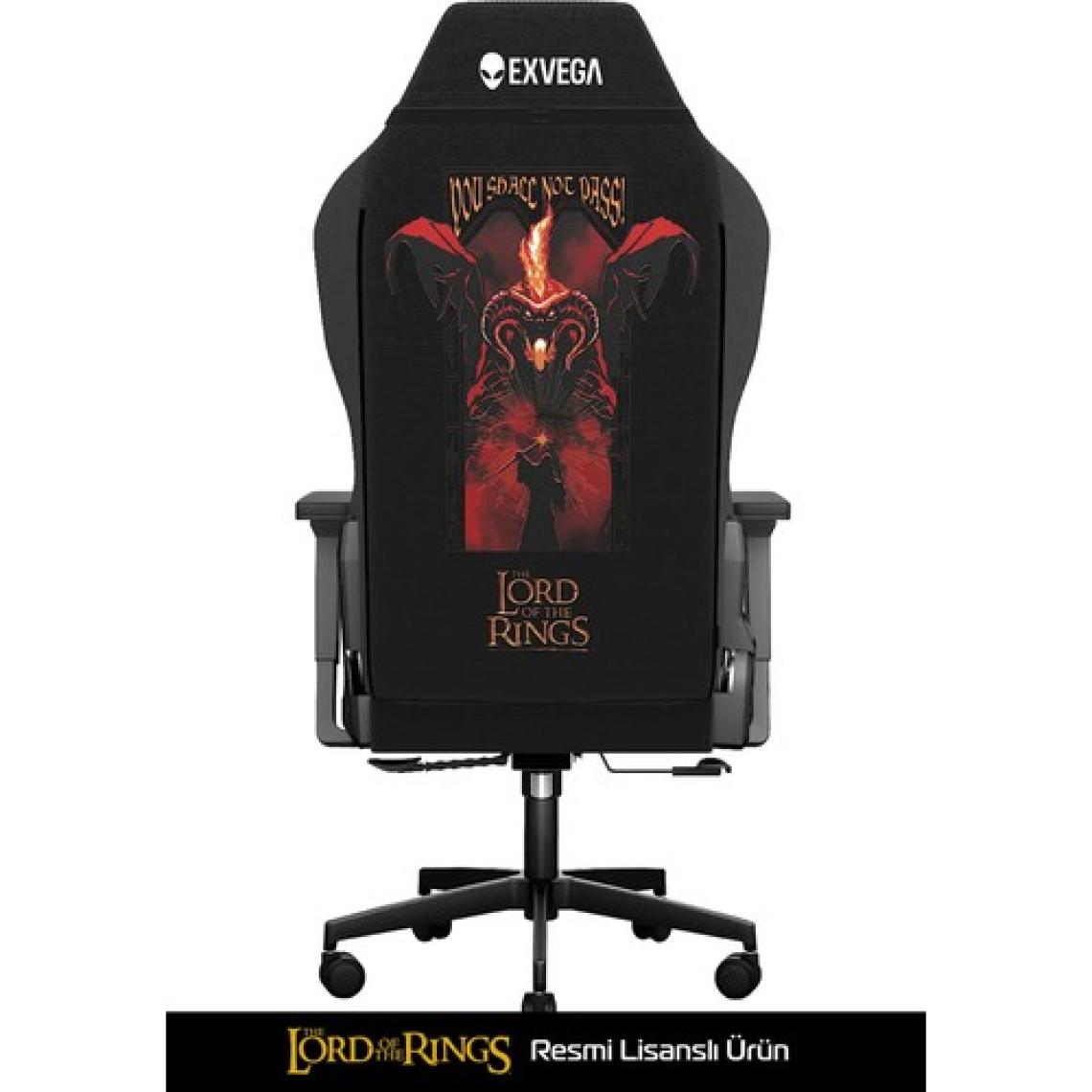 EXVEGA Andromeda 2025 Lord Of The Rings You Shall Not Pass Masajlı Oyuncu Koltuğu Dokuma Kumaş