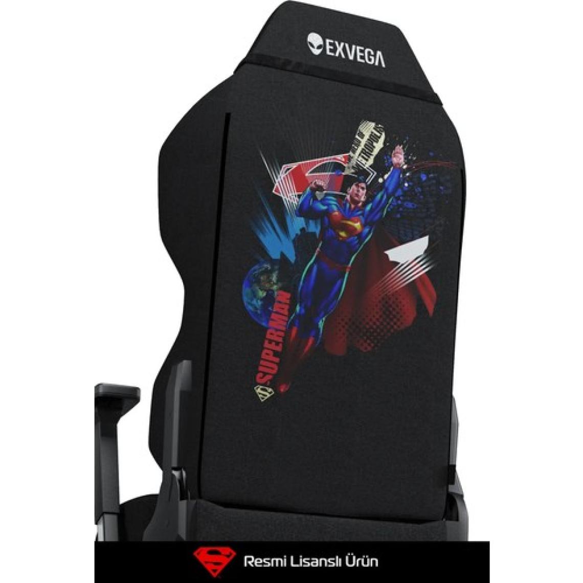 Exvega Andromeda 2025 Superman Masajlı Oyuncu Koltuğu Dokuma Kumaş