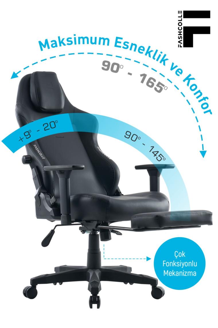 Fashcolle Globe Pro Black Oyuncu Koltuğu