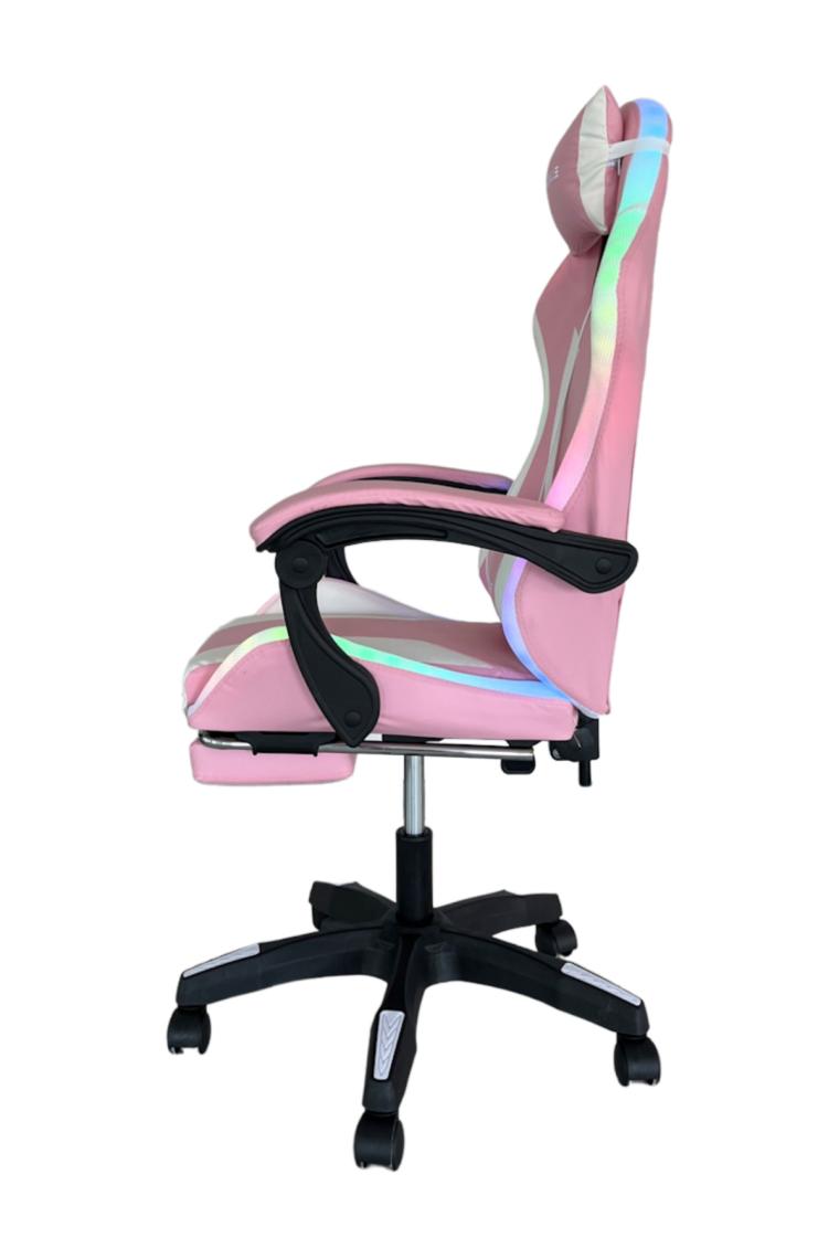 Fashcolle Pink Star Işıklı - Masaj Özellikli Oyuncu Koltuğu Pembe-Beyaz