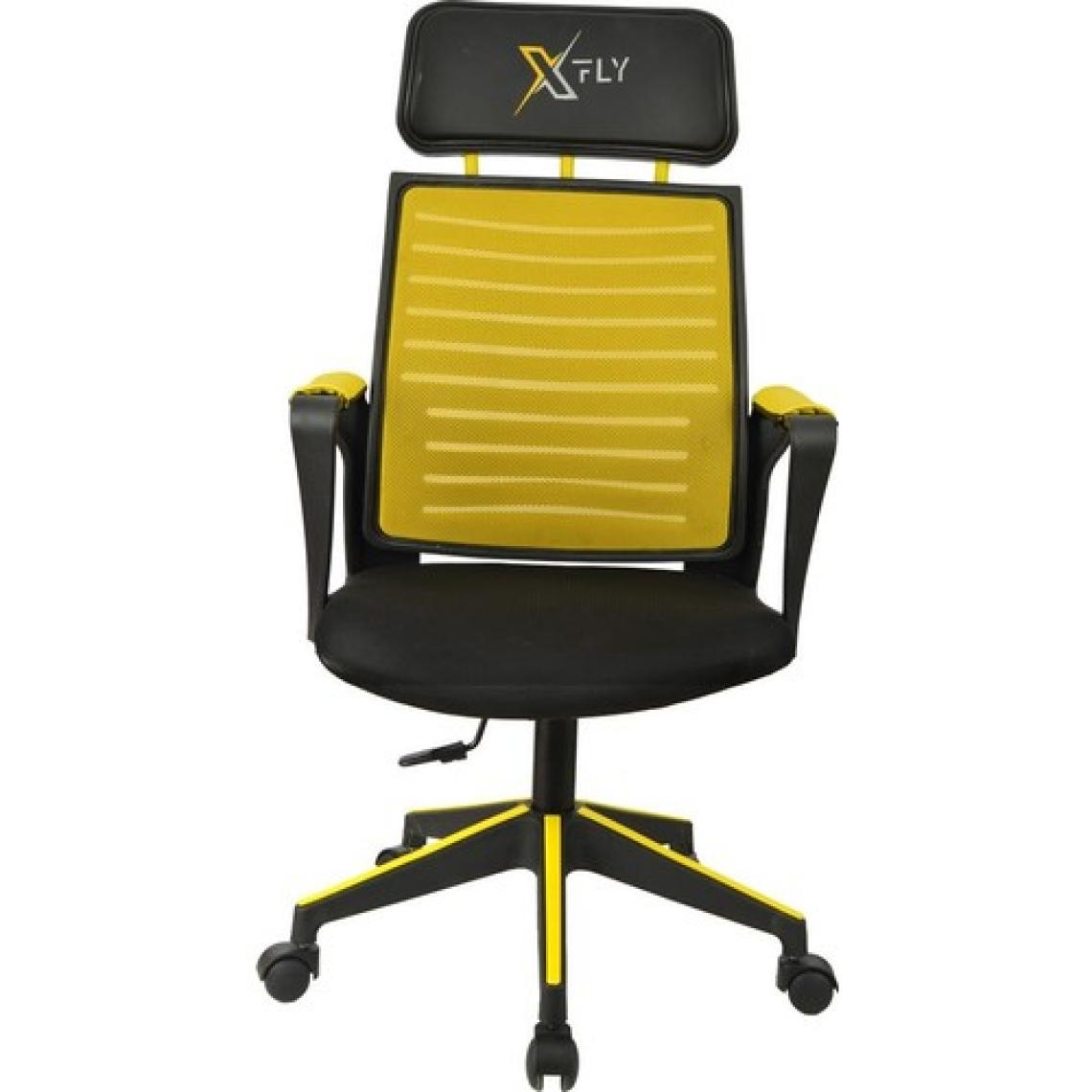 XFly Plastik Ayaklı Oyuncu Koltuğu - Sarı File - 2395D0551