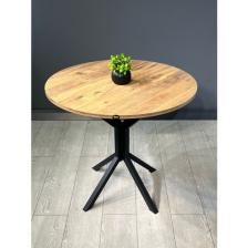 Hey Modüler Mobilya Saray Yuvarlak Mutfak Masası Yemek Masa Balkon Masa Fiskos Masa Metal Siyah Ayak 80  cm