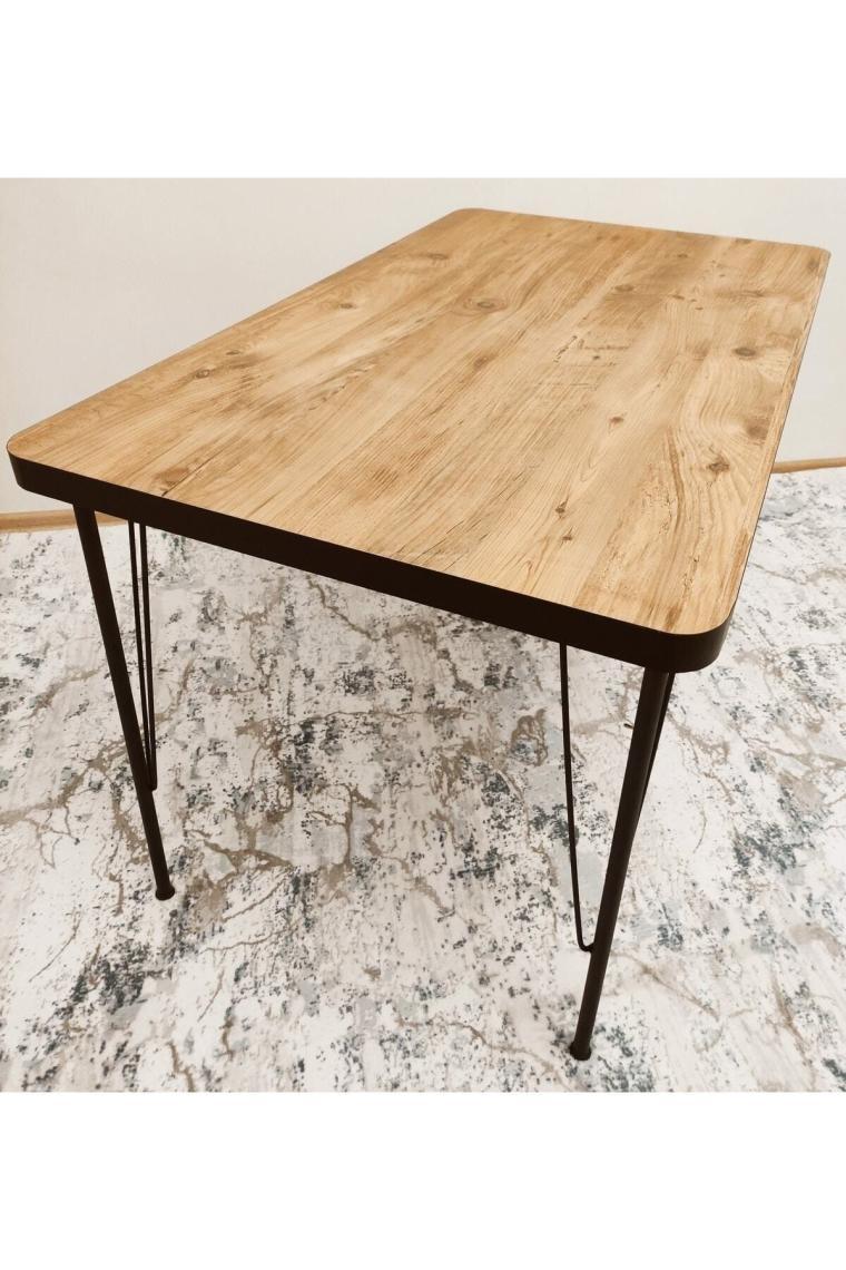 Bambeds Mobilya Atlantik Çam Desen Oval 60X120 Yemek Masası