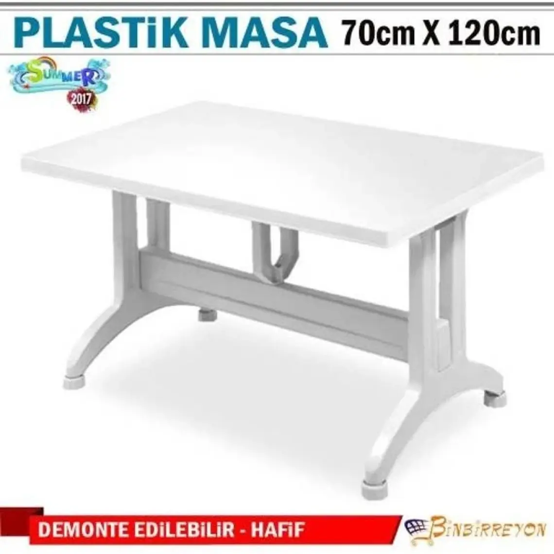 Sağlam Plastik 70 x 120 Plastik Masa