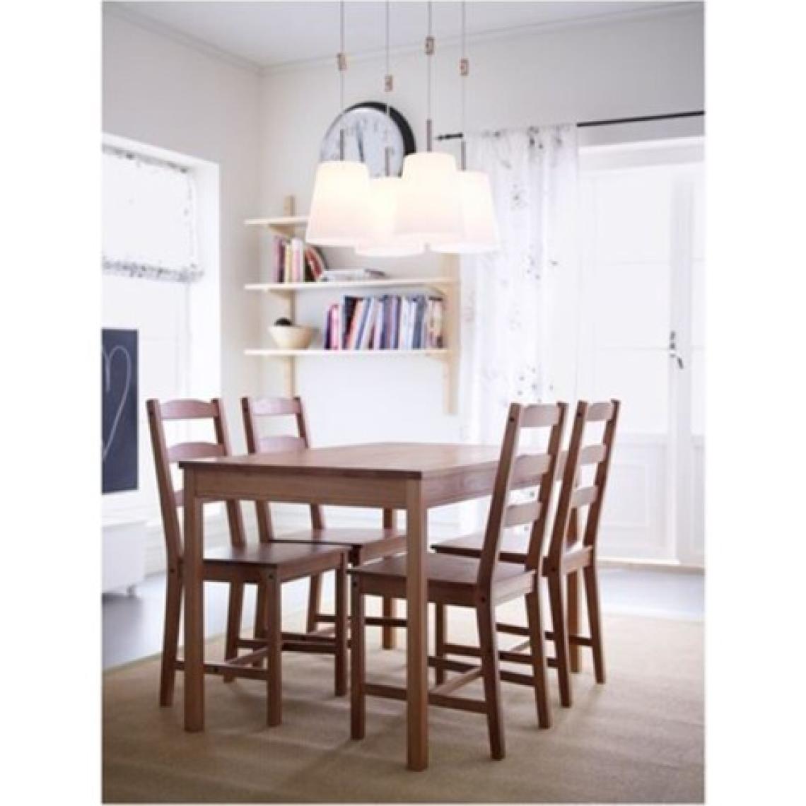 IKEA Jokkmokk Yemek Masası ve Sandalye Seti, Antika Vernik