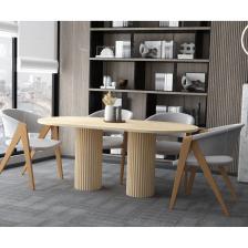 özel tasarım oval yemek masası 180*90 salon masa