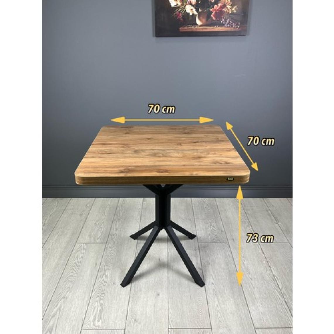 Hey Modüler Mobilya Tepe Mutfak Yemek Masası Balkon Masası Kavisli Köşe Siyah Ayak 70 cm