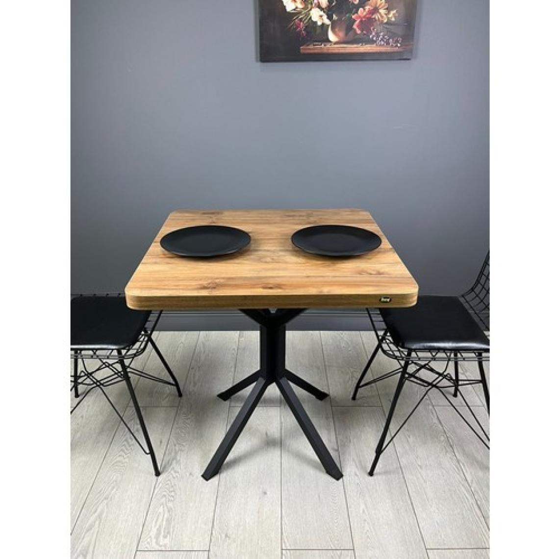 Hey Modüler Mobilya Tepe Mutfak Yemek Masası Balkon Masası Kavisli Köşe Siyah Ayak 70 cm