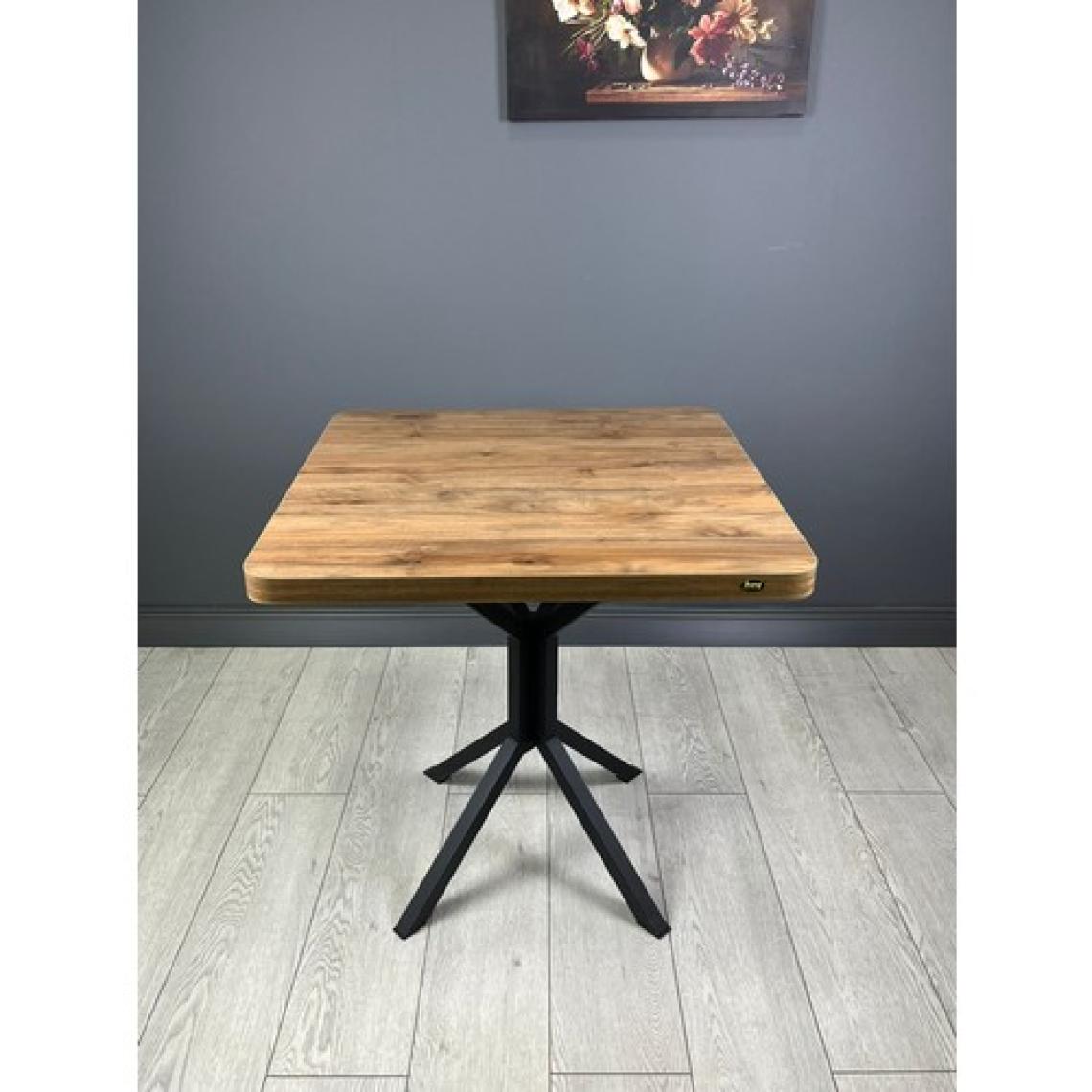 Hey Modüler Mobilya Tepe Mutfak Yemek Masası Balkon Masası Kavisli Köşe Siyah Ayak 70 cm