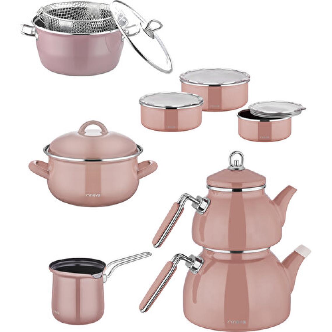 Neva N2954 Emaye Kombinim Set Rose Chocolate
