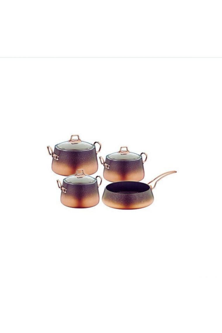 Fms 7 Parça Granit Bakraç Set Bakır