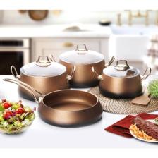 Fms 7 Parça Granit Bakraç Set Bakır
