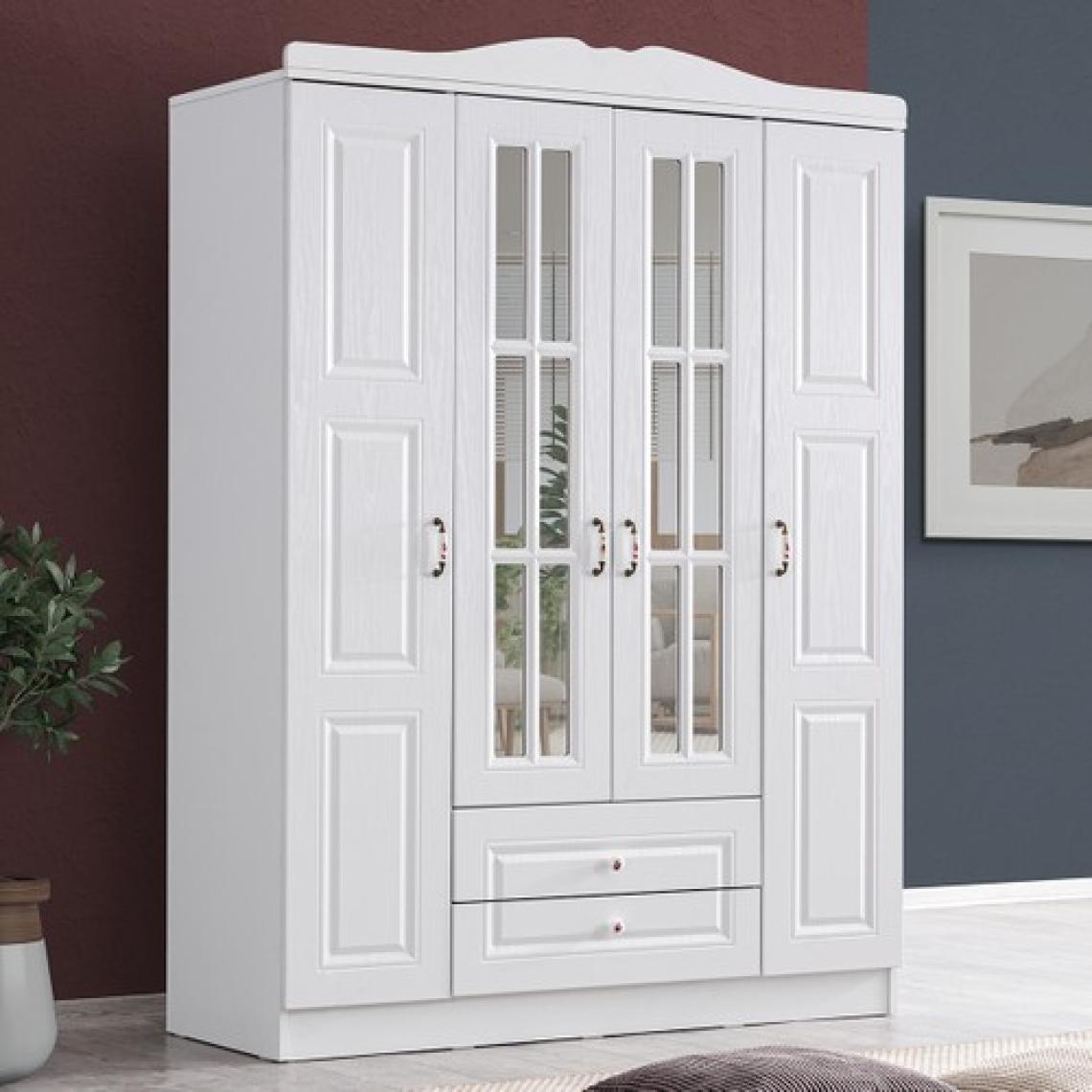 Setay Mdf Yüzey Gardırop, Country West 4 Kapaklı Dolap
