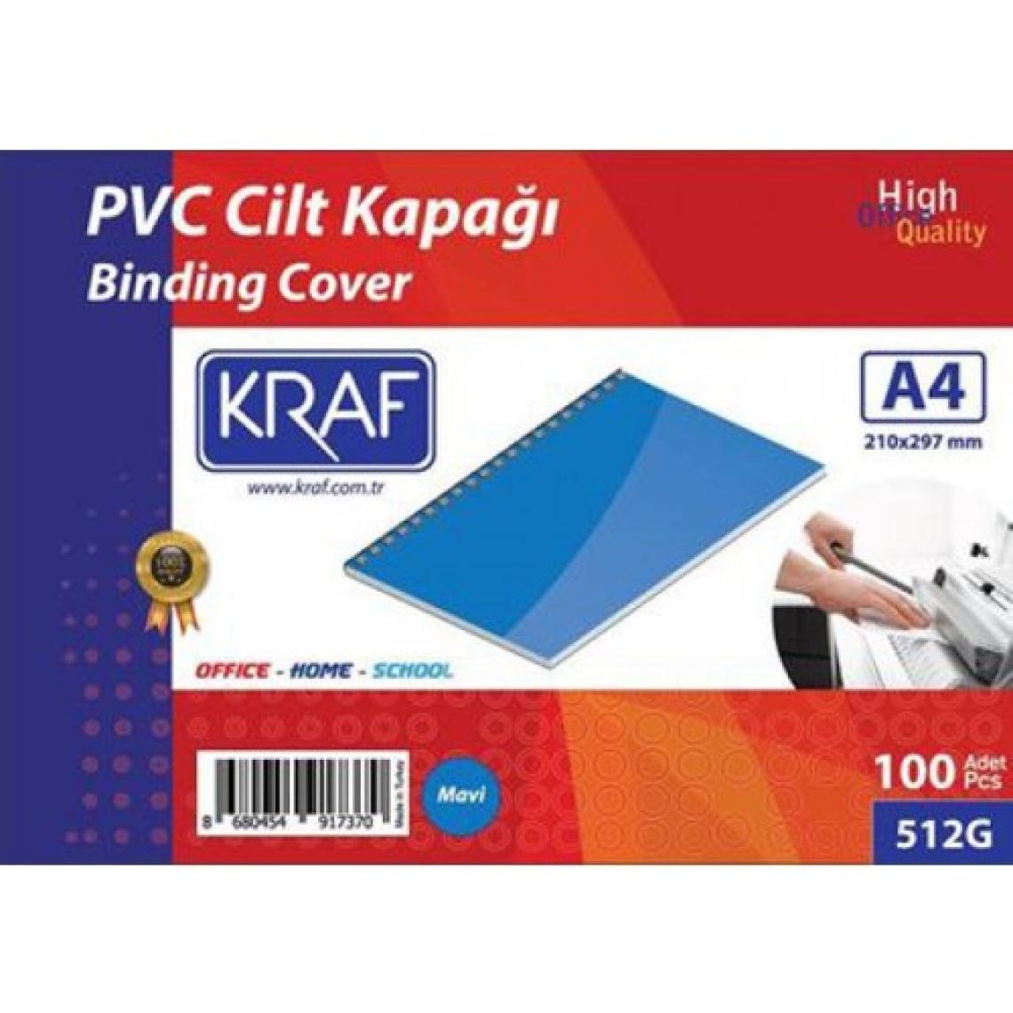 Kraf A4 Cilt Kapağı 160 MIC.100'LÜ Mavi