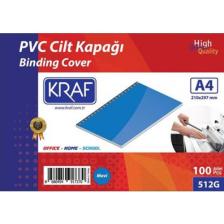 Kraf A4 Cilt Kapağı 160 MIC.100'LÜ Mavi