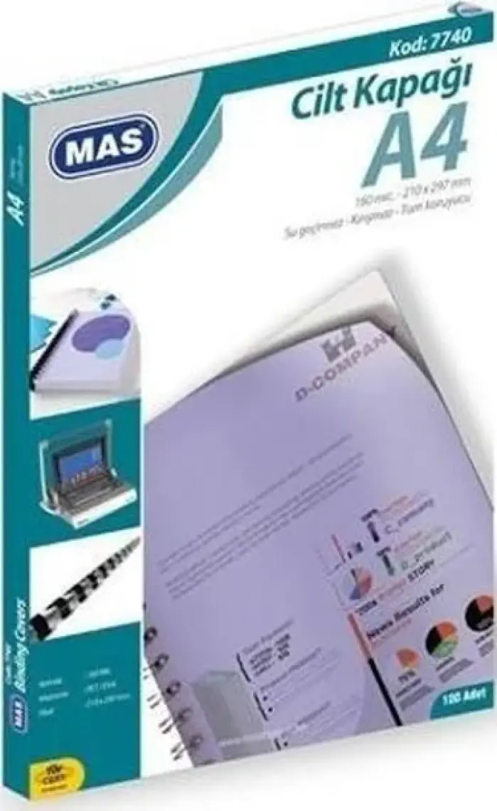 Mas A4 Mavi Cilt Kapağı 7740