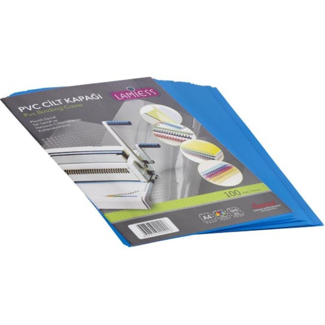 Lamiess  A-4 160 Mıc.şeffaf Cilt Kapağı Şeffaf Mavi