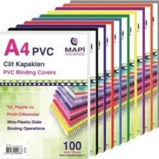 Mapi A4 Pvc Opak Cilt Kapağı 160 Mic.100'lü PK.(2040200) Beyaz