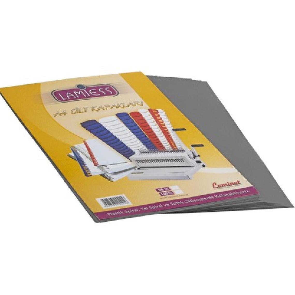 Lamiess  A-4 160 Mıc.opak Cilt Kapağı Gri 100 Adet