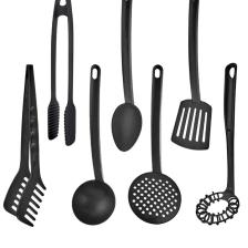 7 Parça Yanmaz Yapışmaz Teflon Kaplama Servis Seti Kepçe Kevgir Spatula Kaşık Plastik Servis Takımı