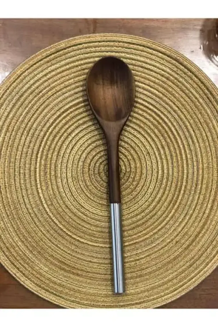 Akasya Kaşık - Kahverengi / Gri - 32 cm