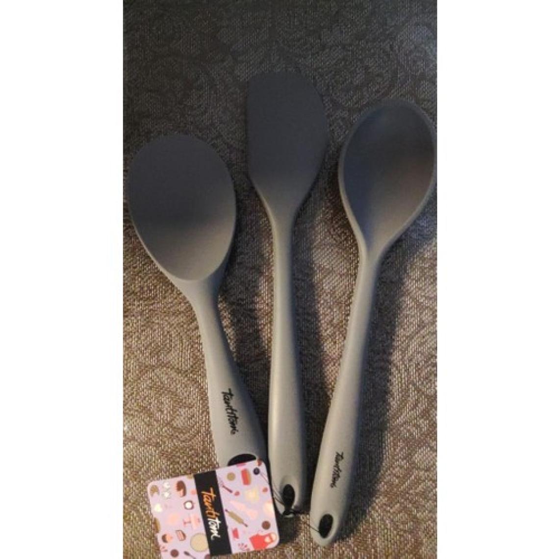 Tantitoni 3 Silikon Büyük Kaşık,pilav ve Spatula Seti ***gri  Renk ****