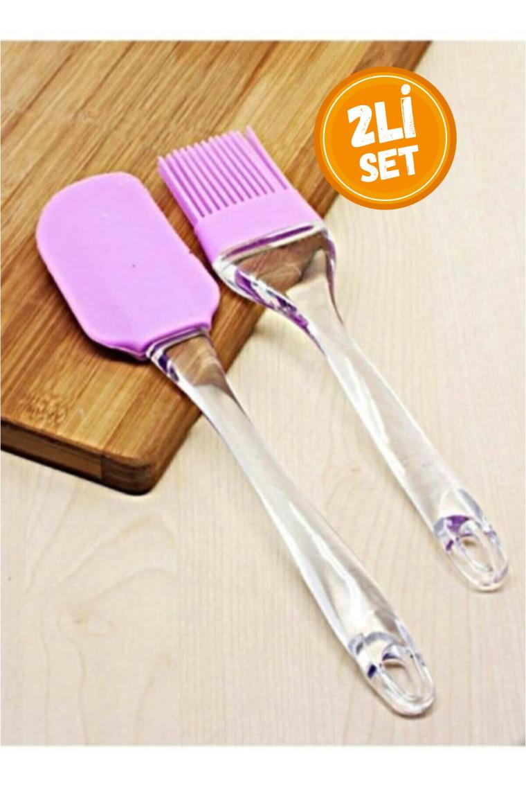 Akcakese Slikon Yumurta Fırçası ve Spatula 2'li Set