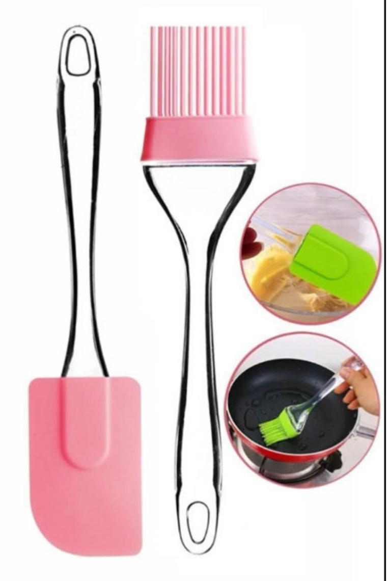 Akcakese Slikon Yumurta Fırçası ve Spatula 2'li Set