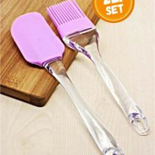 Akcakese Slikon Yumurta Fırçası ve Spatula 2'li Set