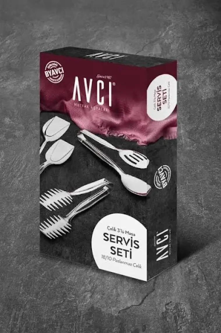 Avcı 3'lü Maşa Servis Seti